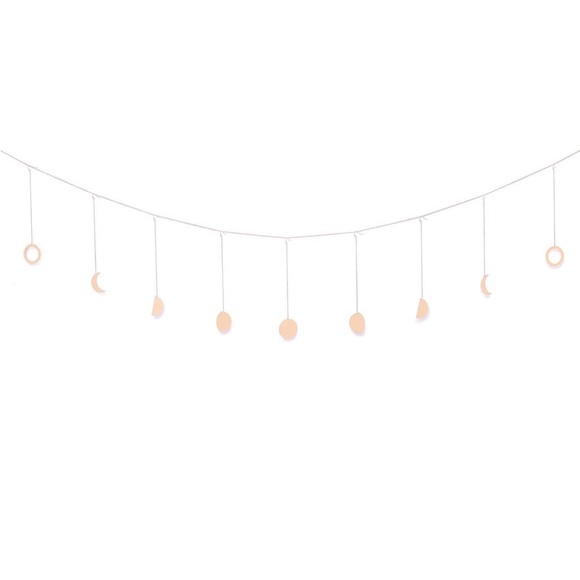 Other - Gold Moon Phases Wall Art - Boho Gold Shining Moon Garland Wall Decor